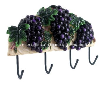 Colgante de la cocina de la uva de la piedra de la resina, gancho de la suspensión de la pared