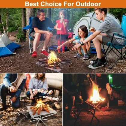 Outdoor Fire pits with cooking BBQ wood burning simple fire pits