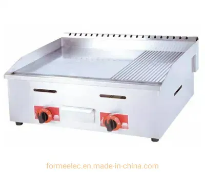 Kitchen Equipment Countertop Gas Griddle Flat Plate Gas Griddles 2 Burners Griddle