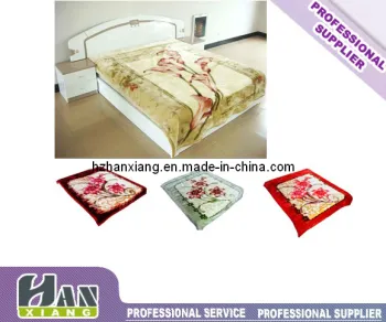 OEM Blanket Exporter Polyester Raschel Bed Cover Baby Child Blanket (hx811)