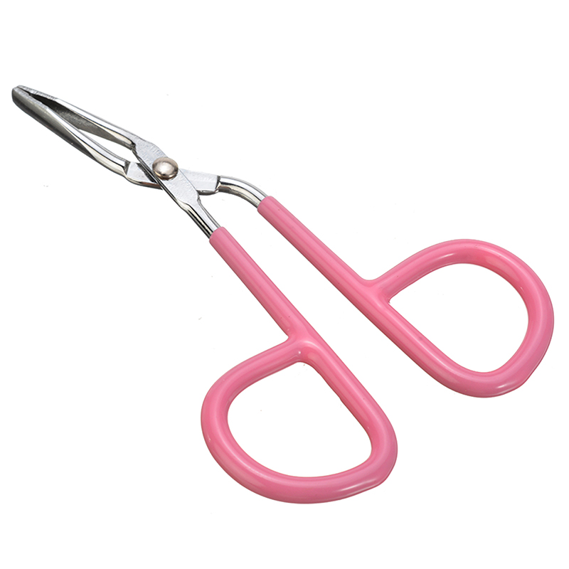 New 1Pc Scissors Flat Tip Eyebrow Tweezers Clamp Clipper Stainless Eyebrow Removal Makeup Tool For Beauty