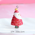 Glitter flat resin pendant christmas tree charm