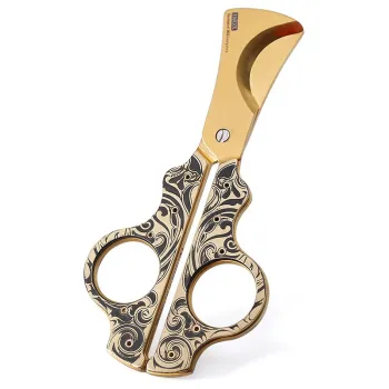 J101 12.9*6.4*T0.5cm JIFENG Luxury Private Customization Metal Gold Electroplated Titanium Cigar Scissors Cutter Gift