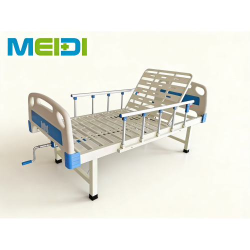 Single Crank Strip Type Nursing Bed with Customizable Guardrail for Hospital & Home Care