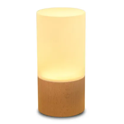 Sophisticated Solid Wood LED Night Light for Home