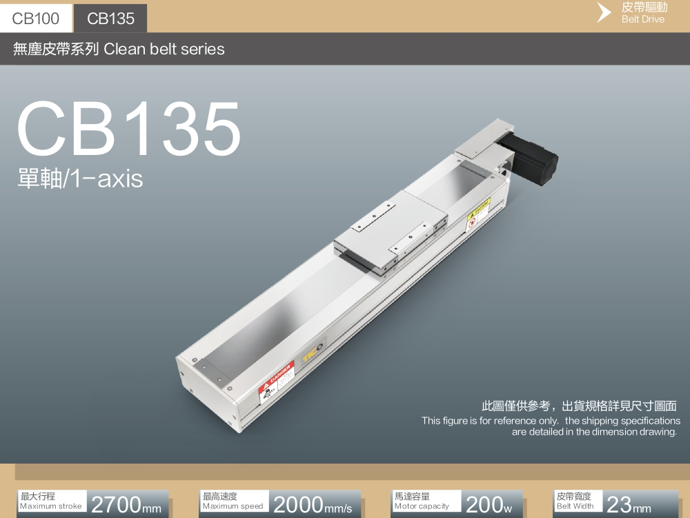 Guided Dust Free Belt Linear Module