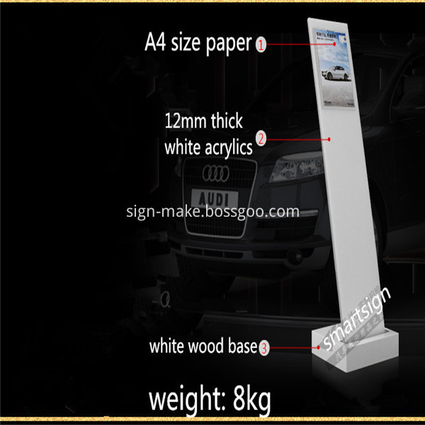 floor standing poster holder