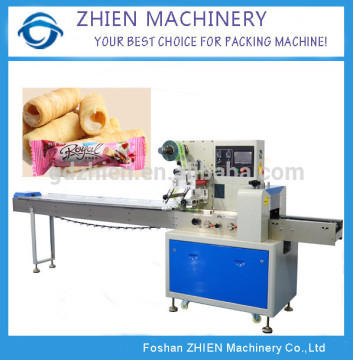 Touch screen and PLC control snack food packing machine