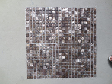 Bathroomdark brown mother of pearl mosaic tile