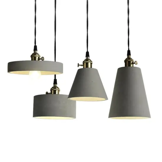 INSHINE Grey Concrete Hanging Pendant Light