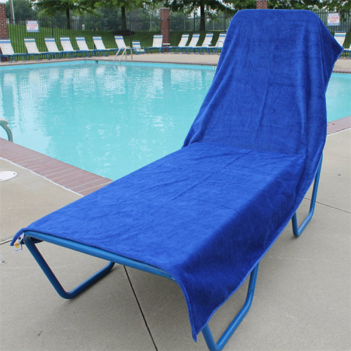 Microfiber Beach Chair Towel with Pocket