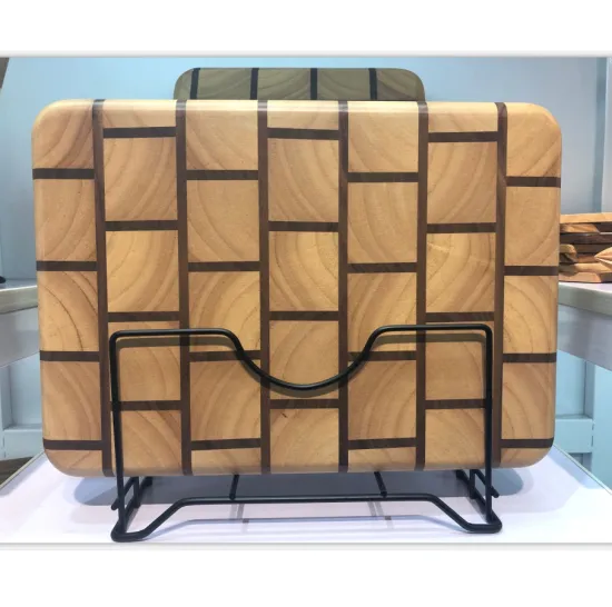 End-grain wooden cutting board