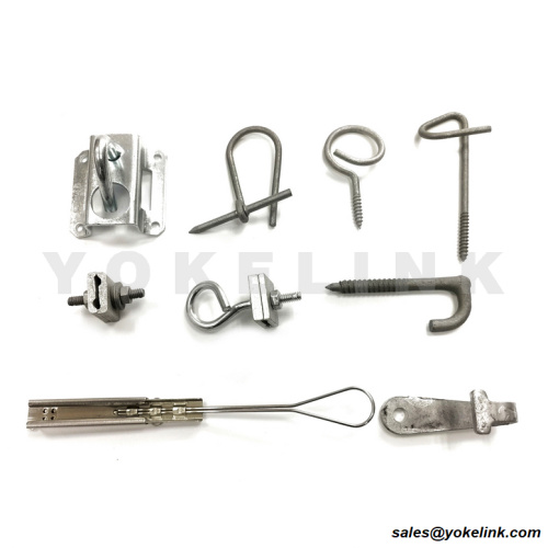 Perkakasan Drop Aerial mengapit dawai dan lukis cangkuk