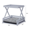 Pet Dog Bed Frame met verwijderbaar kussen