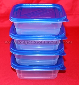 4pcs rectangle plastic bowl set