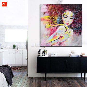 Graffti Abstract Modern Women Portrait Oil Painting