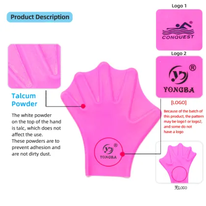 Waterproof Silicone Swim Training Gloves & Hand Paddles