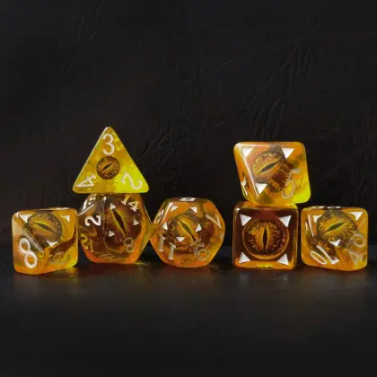 Bescon Dragon Eye RPG Dice Set of 7, Dragon Eye Polyhedral Dice Set, 6 Colors Available