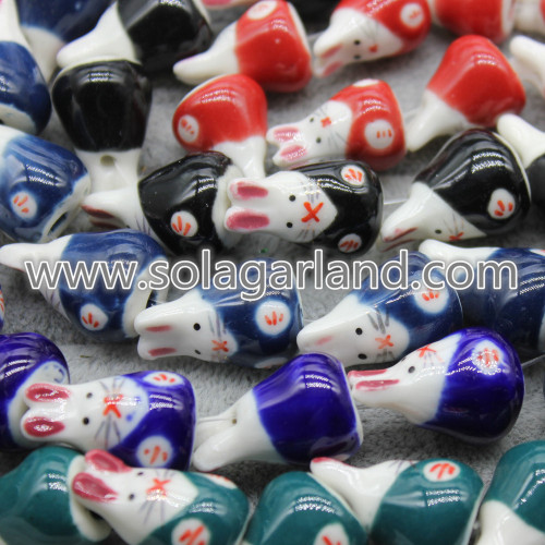 15 * 23 MM Bunny Beads Spacer Keramische Animal Luck Rabbit Beads