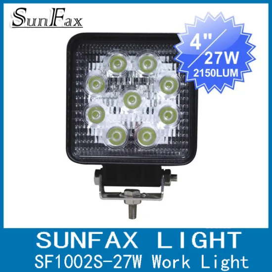 Factory promotion! 4" 27w Square Hight brightness waterproof motorcycles atv utv trucks tractors led work light