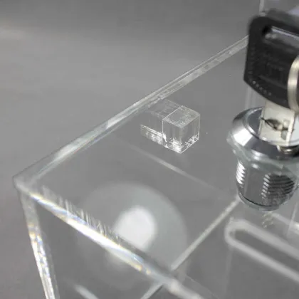Plastic lock menoy storage collection acrylic box