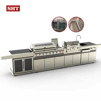 Factory Price BBQ Grill Gas Korean Charcoal Grill Outdoor Island Kitchen