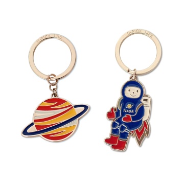 creative spaceman plastic key chains