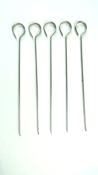 round handle stainless steel BBQ skewer set