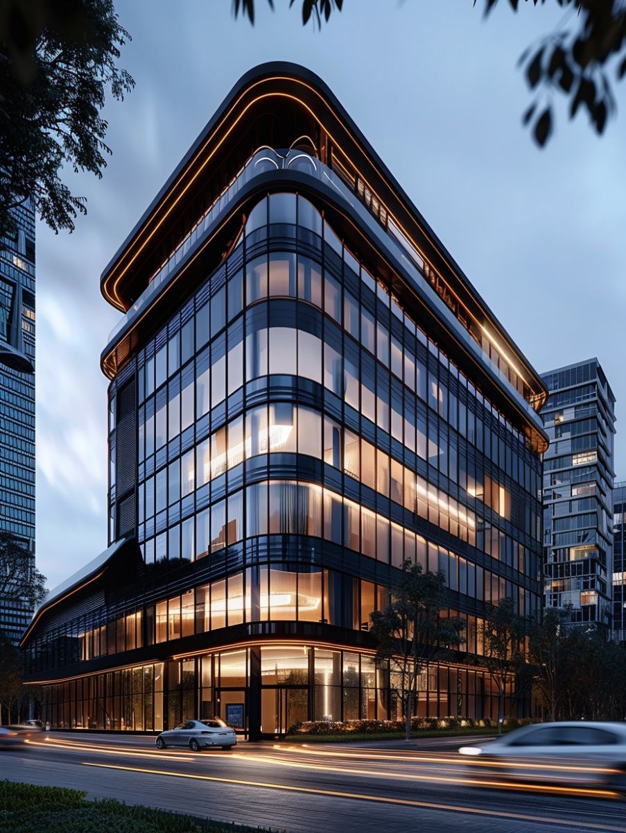 aluminum glazed curtain wall