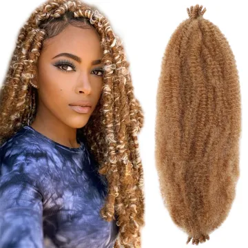 Synthetic Marley Twist Hair Extensions: Pre-separated, Fluffy, Springy Afro Twist Braiding Hair