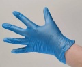 Gants jetables en vinyle bleu/gants en vinyle à usage d&#39;usine alimentaire