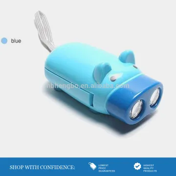 advertising gifts dynamo torch 2led flashlight light blue