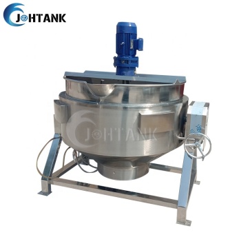Electric Steam Heated Jacketed Kettle with Mixer for Automatic Cooking