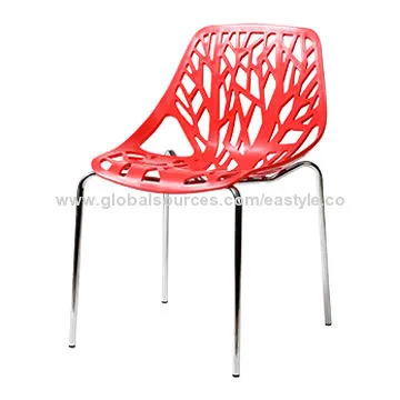 Driade Miss Lacy Dining Chair, Polypropylene Shell, Chromed Steel Legs