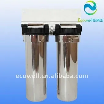 domestic stainless steel water purifier 2 stage water filter PP/GAC/CTO filter