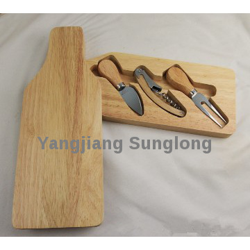 cheese knife set include 2pcs cheese knife with corkscrew set in box