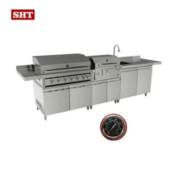 Stainless Steel Outdoor Gas Grill Commercial Cabinet Grill Island
