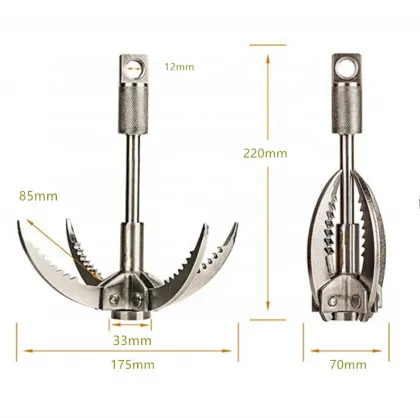 Multifunctional Stainless Steel Grappling Hook for Outdoor Camping and Hiking