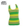 Stripe Workout Fitness Women Yoga Sport Tank Tops