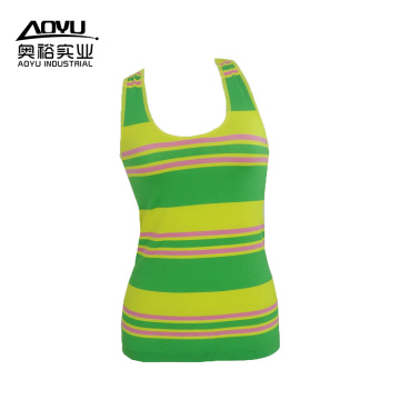 Entrenamiento de la raya Fitness Mujeres Yoga Sport Tank Tops