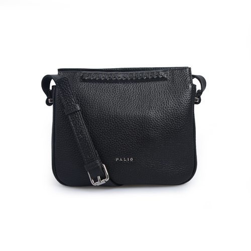 Mini Fashion Lady Black Zipper Crossbody Ledertaschen