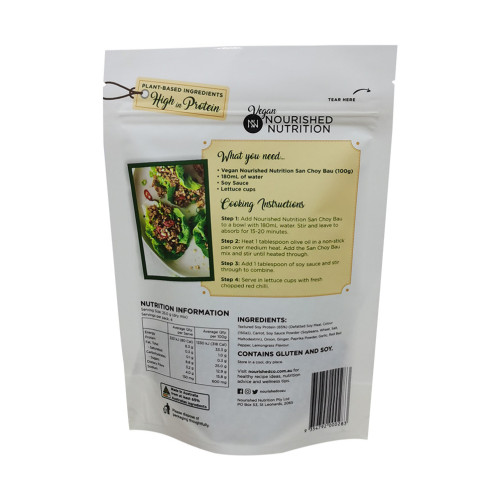 Ziplock Seal Food Bag Kraft Paper Packaging Pouch