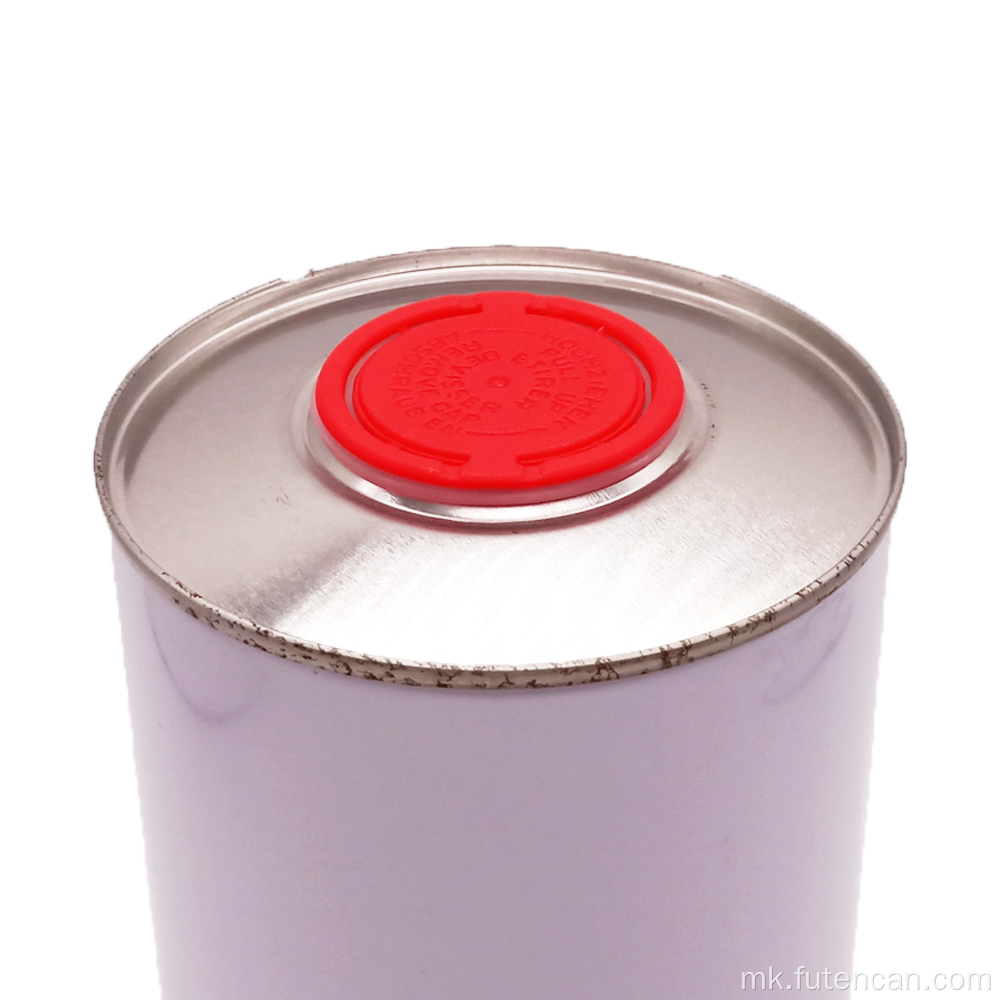 Прилагодено печатење 1L Тркалезна лимена конзерва за моторно масло