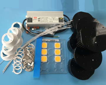 300W KingBrite COB CXB3590 3500K LED Grow Light DIY Kit with Reflector