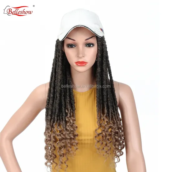 Hot sell18" Ombre Goddess Faux Locs Curly Crochet Hair basketball cap hair Extensions Synthetic Soft Dread Locs Crochet Braids