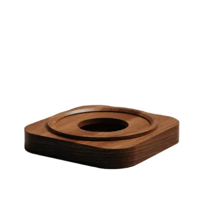 Wooden Bracket for Mini Mac - Solid Wood Computer Tray, Walnut, Dustproof and Cooling