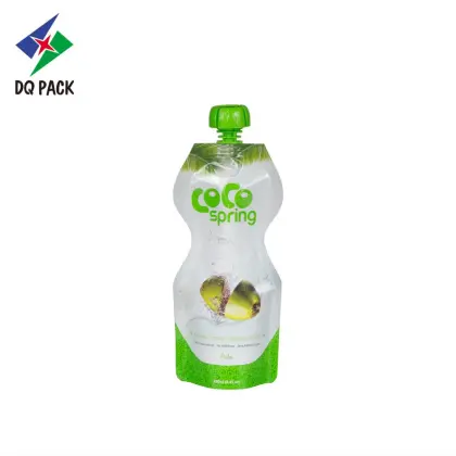 Coconut water packaging with spout