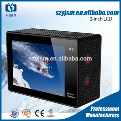 A7 Promotion hottest action camera cam 2 inch LCD action cam waterproof 720p sports camera
