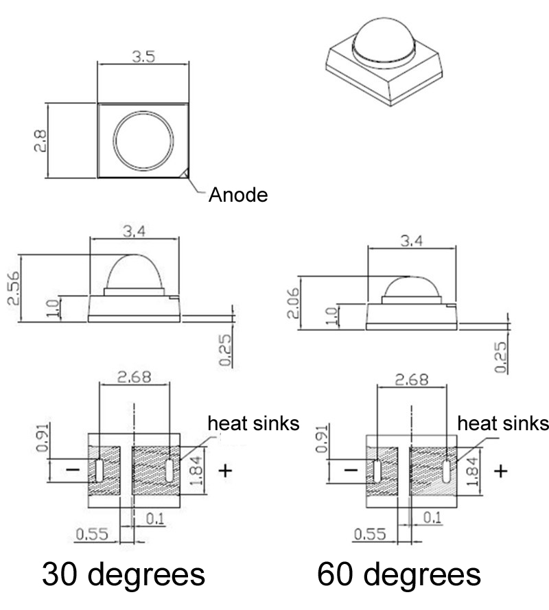 2835 SMD LED SIZE