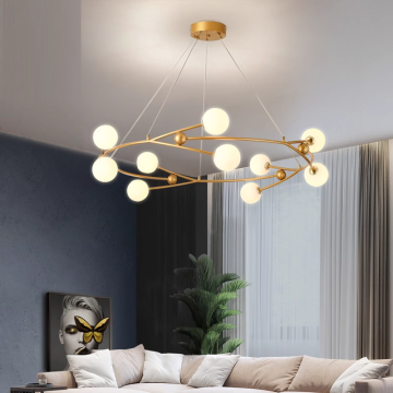 Modern Glass Dining Chandelier Living Room Magic Bean Pendant Light